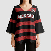 Custom Brazilian Football Big Mengo Kimono Sleeve Blouse Rubro-Negro Go Glory