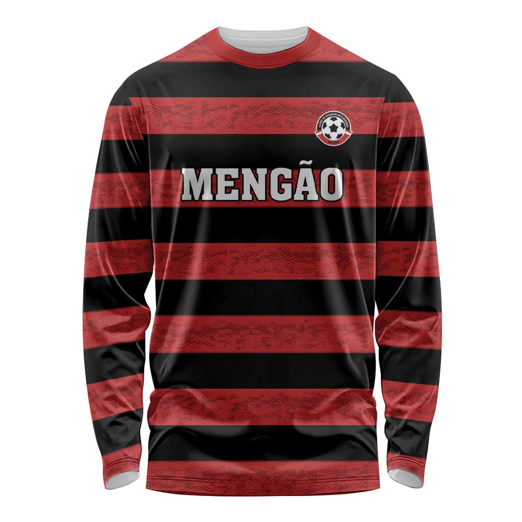 Custom Brazilian Football Big Mengo Long Sleeve Shirt Rubro-Negro Go Glory