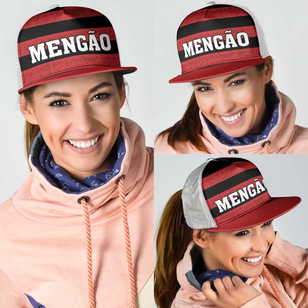 Brazilian Football Big Mengo Mesh Trucker Cap Rubro-Negro Go Glory