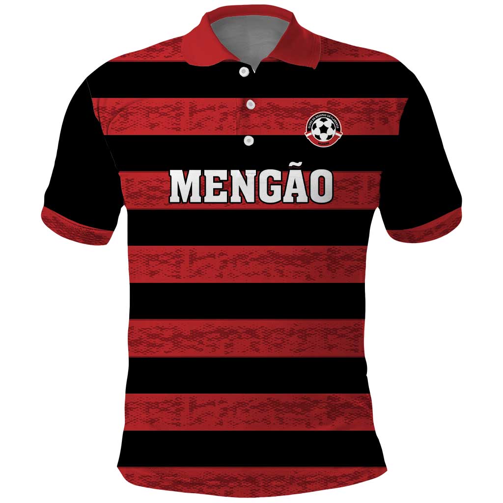 Custom Brazilian Football Big Mengo Polo Shirt Rubro-Negro Go Glory