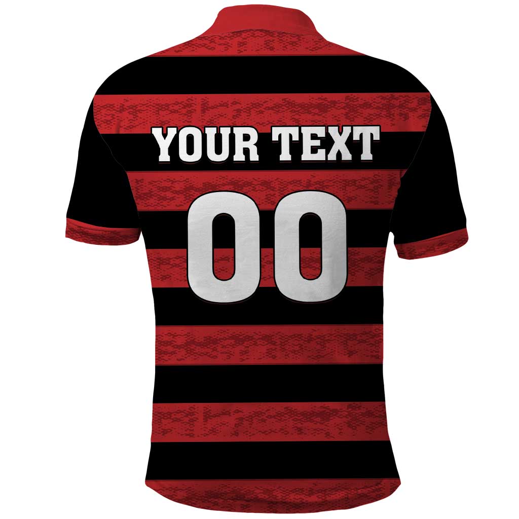 Custom Brazilian Football Big Mengo Polo Shirt Rubro-Negro Go Glory