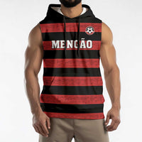 Custom Brazilian Football Big Mengo Sleeveless Hoodie Rubro-Negro Go Glory