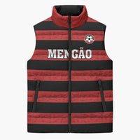 Custom Brazilian Football Big Mengo Sleeveless Puffer Jacket Rubro-Negro Go Glory