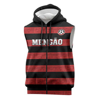 Custom Brazilian Football Big Mengo Sleeveless Zip Hoodie Rubro-Negro Go Glory
