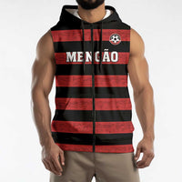 Custom Brazilian Football Big Mengo Sleeveless Zip Hoodie Rubro-Negro Go Glory