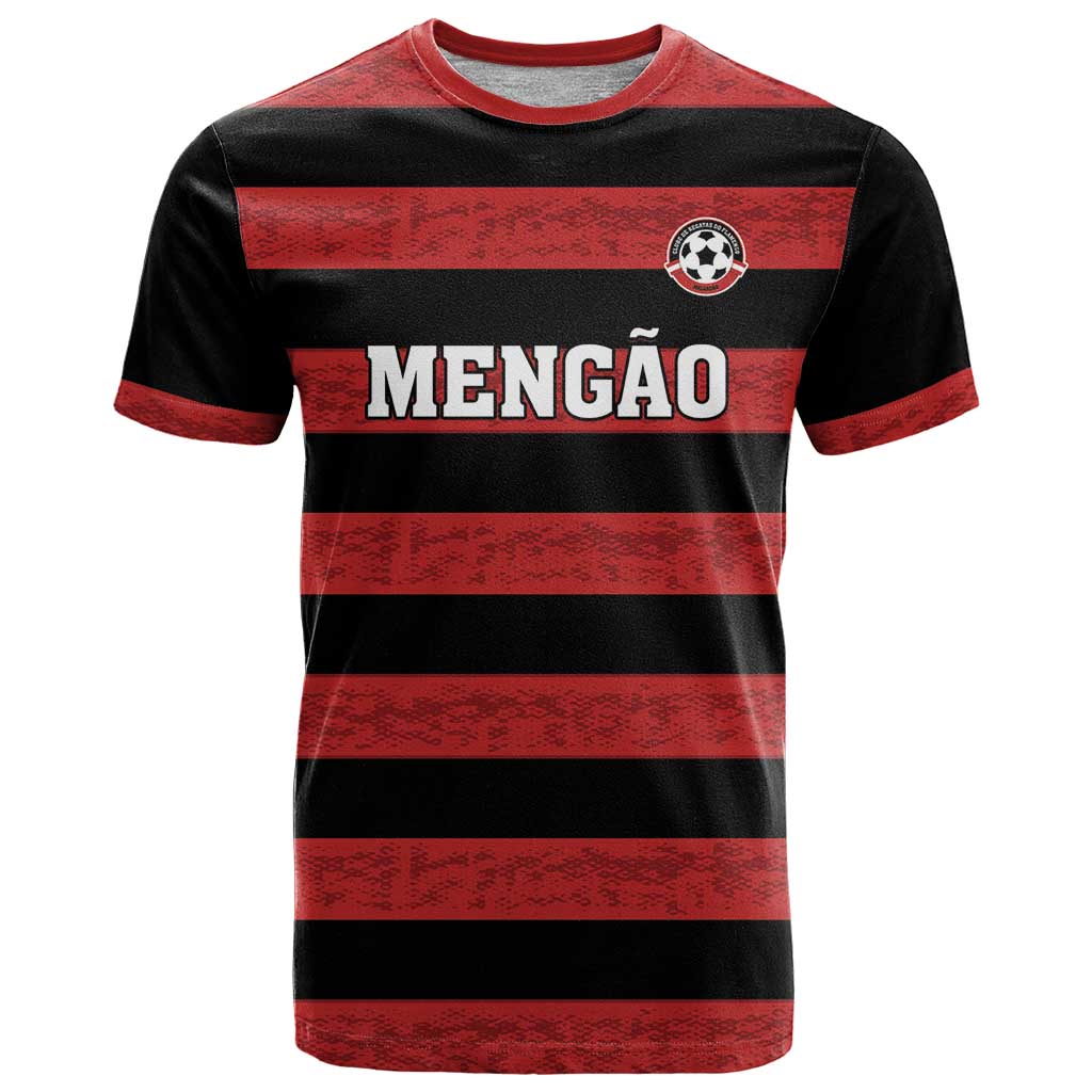 Custom Brazilian Football Big Mengo T Shirt Rubro-Negro Go Glory