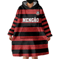 Custom Brazilian Football Big Mengo Wearable Blanket Hoodie Rubro-Negro Go Glory