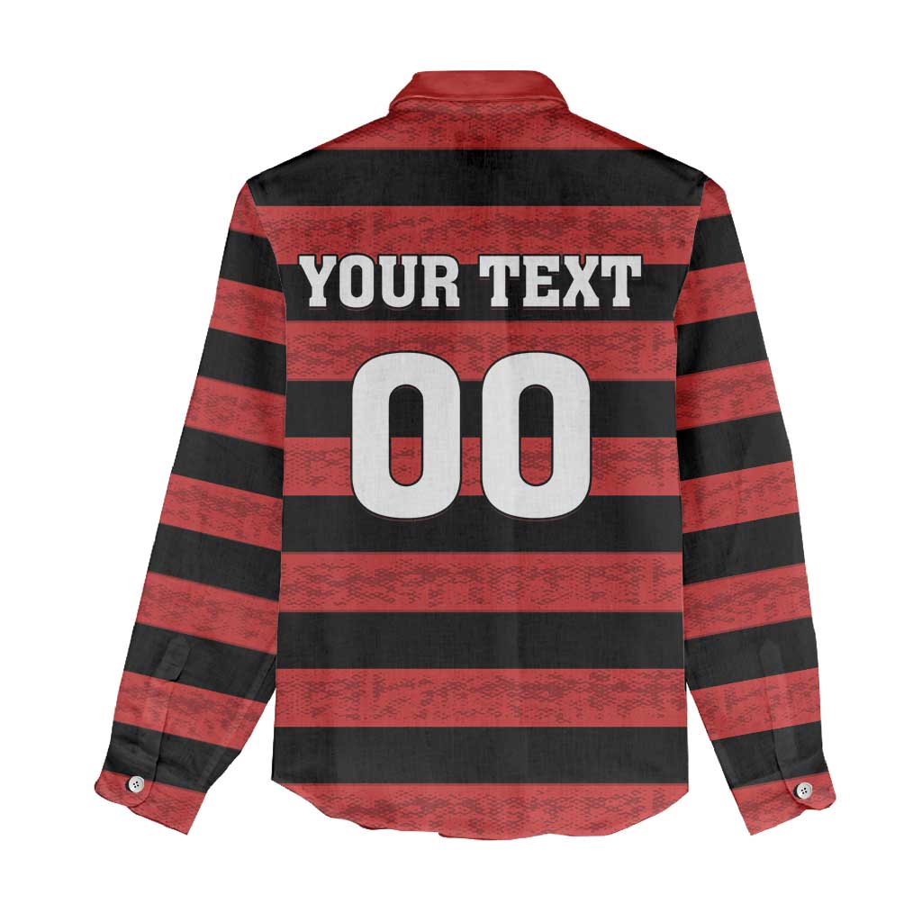 Custom Brazilian Football Big Mengo Women Casual Shirt Rubro-Negro Go Glory