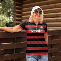 Custom Brazilian Football Big Mengo Women Polo Shirt Rubro-Negro Go Glory