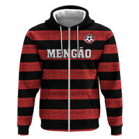 Custom Brazilian Football Big Mengo Zip Hoodie Rubro-Negro Go Glory