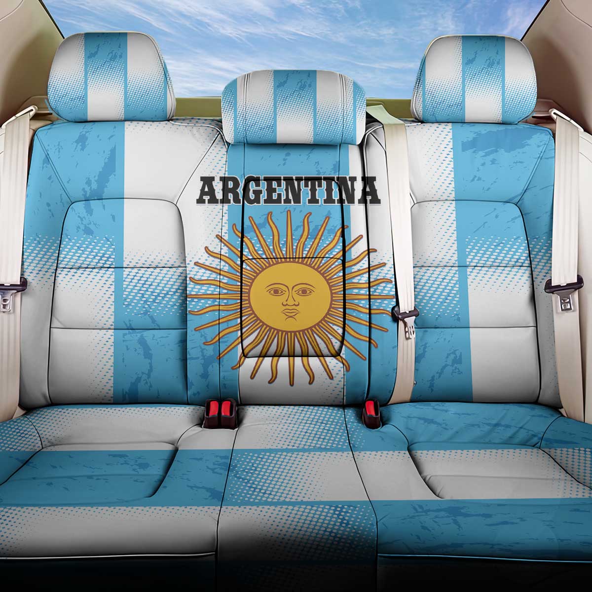 Argentina Football Back Car Seat Cover
