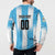 Custom Argentina Football Button Sweatshirt