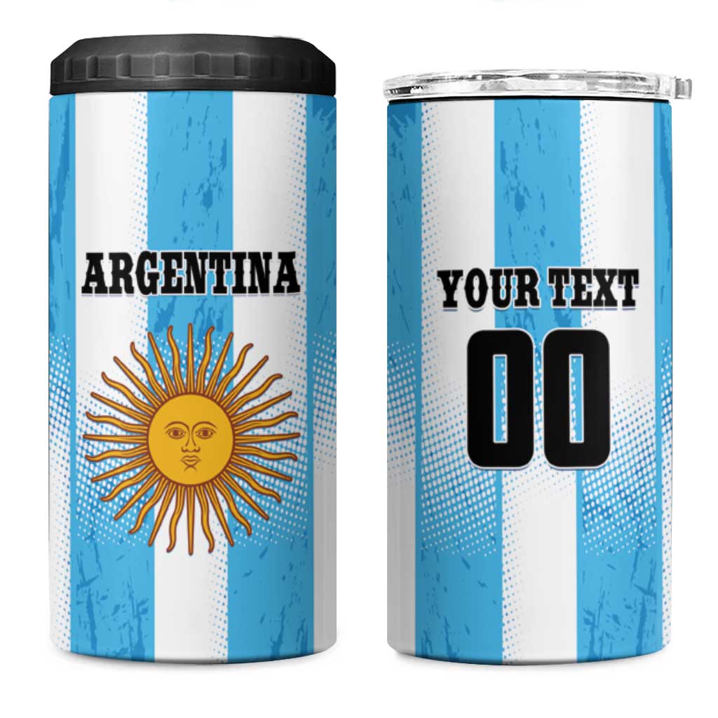 Custom Argentina Football 4 in 1 Can Cooler Tumbler