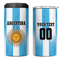 Custom Argentina Football 4 in 1 Can Cooler Tumbler