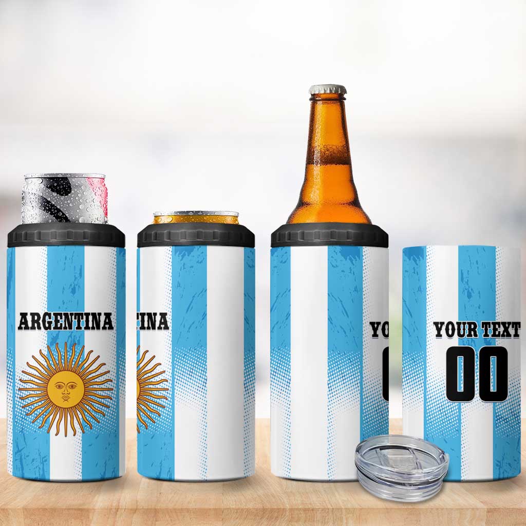 Custom Argentina Football 4 in 1 Can Cooler Tumbler
