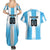Custom Argentina Football Couples Matching Summer Maxi Dress and Hawaiian Shirt