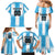 Custom Argentina Football Family Matching Mermaid Dress and Hawaiian Shirt