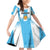 Custom Argentina Football Family Matching Off Shoulder Short Dress and Hawaiian Shirt