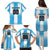 Custom Argentina Football Family Matching Puletasi and Hawaiian Shirt