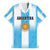 Custom Argentina Football Family Matching Short Sleeve Bodycon Dress and Hawaiian Shirt