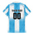 Custom Argentina Football Family Matching Short Sleeve Bodycon Dress and Hawaiian Shirt