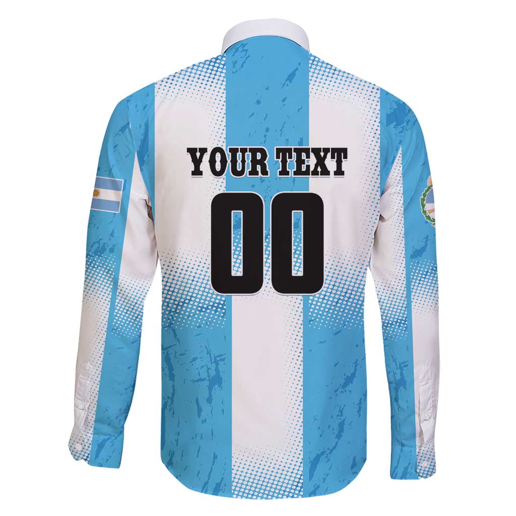 Custom Argentina Football Family Matching Short Sleeve Bodycon Dress and Hawaiian Shirt
