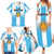 Custom Argentina Football Family Matching Summer Maxi Dress and Hawaiian Shirt