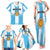 Custom Argentina Football Family Matching Tank Maxi Dress and Hawaiian Shirt