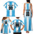 Custom Argentina Football Family Matching Tank Maxi Dress and Hawaiian Shirt
