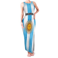 Custom Argentina Football Family Matching Tank Maxi Dress and Hawaiian Shirt