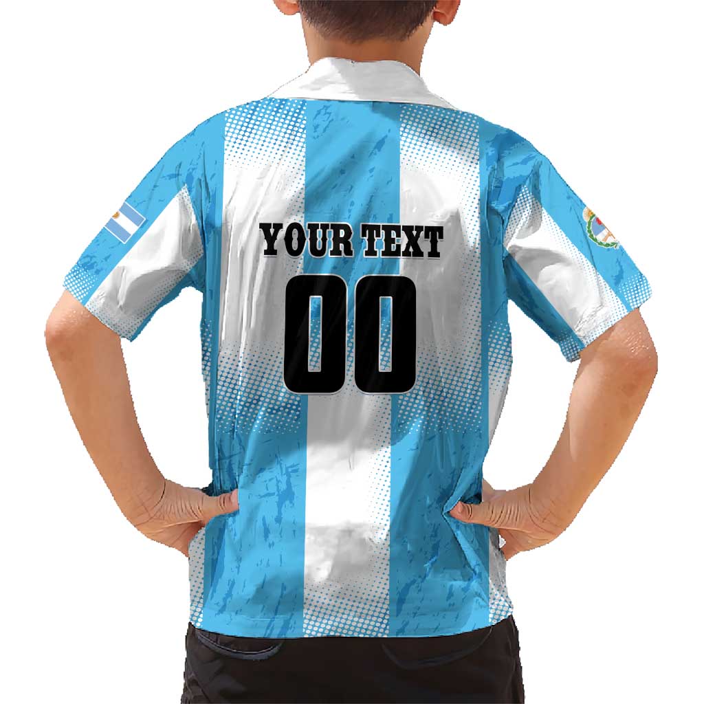 Custom Argentina Football Kid Hawaiian Shirt