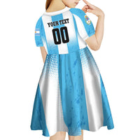 Custom Argentina Football Kid Short Sleeve Dress