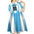 Custom Argentina Football Kid Short Sleeve Dress