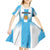 Custom Argentina Football Kid Short Sleeve Dress