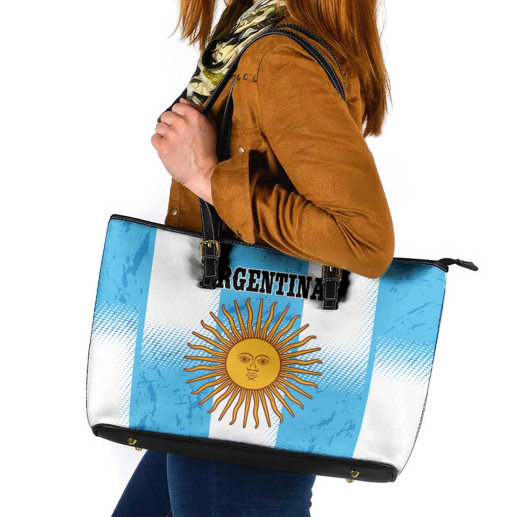 Argentina Football Leather Tote Bag