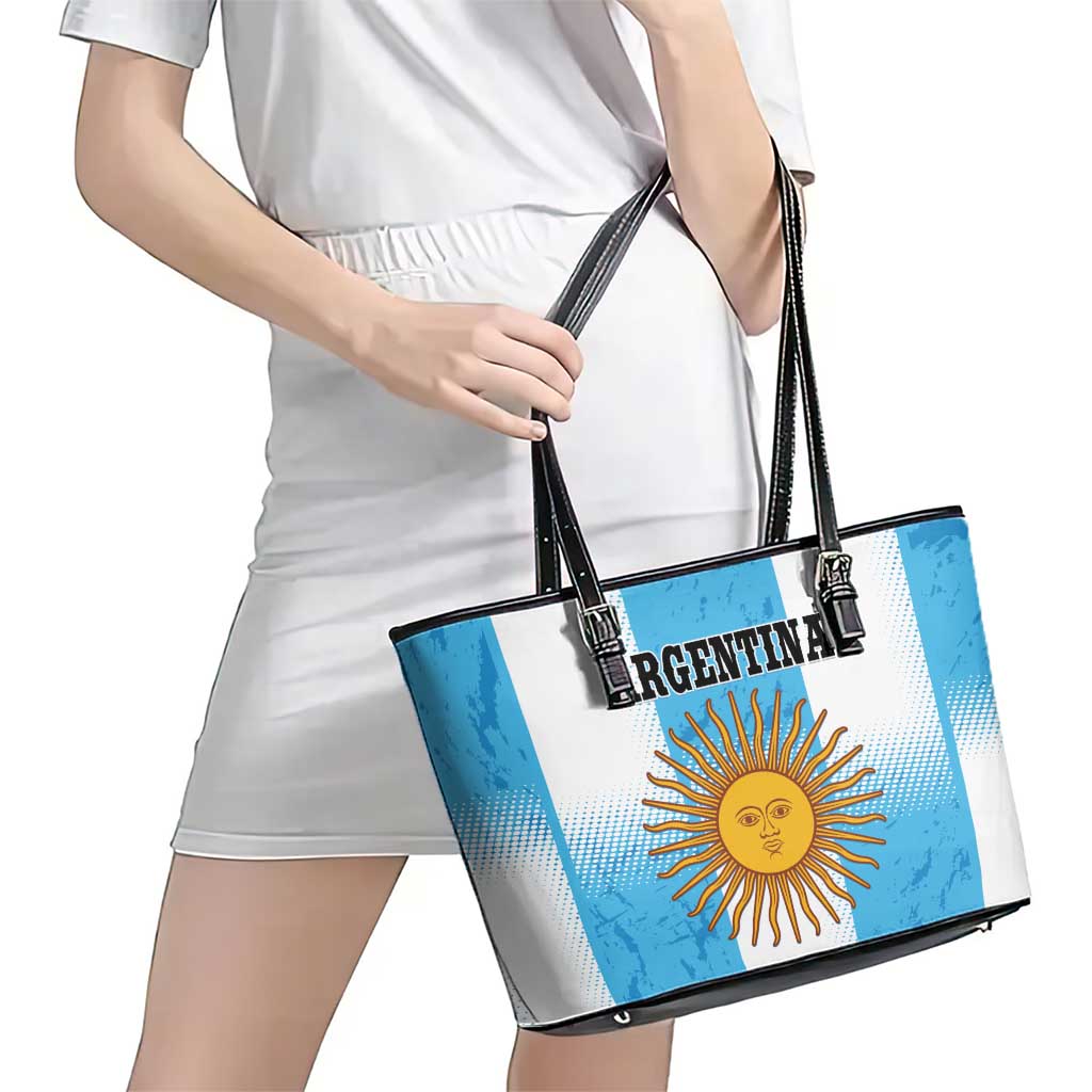 Argentina Football Leather Tote Bag