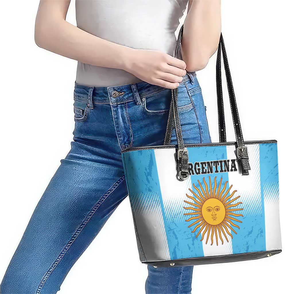 Argentina Football Leather Tote Bag