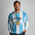 Custom Argentina Football Long Sleeve Polo Shirt