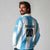 Custom Argentina Football Long Sleeve Polo Shirt