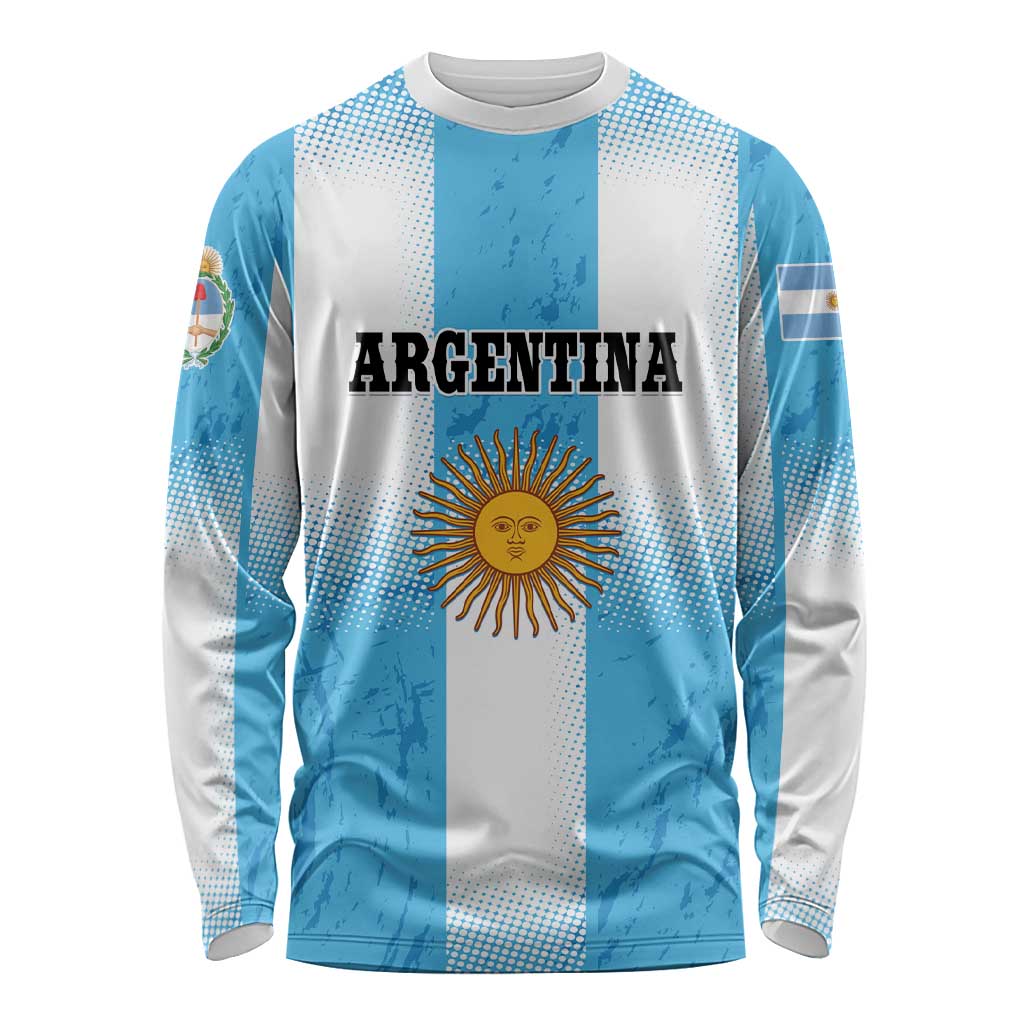 Custom Argentina Football Long Sleeve Shirt