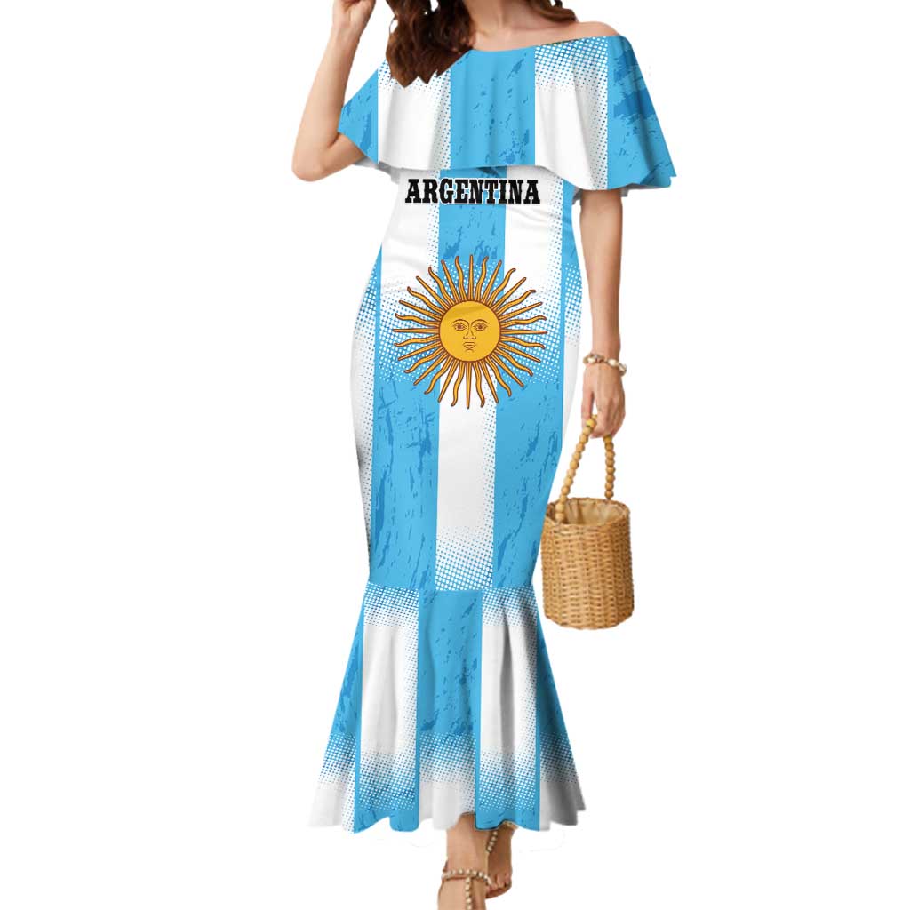 Custom Argentina Football Mermaid Dress