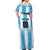 Custom Argentina Football Off Shoulder Maxi Dress