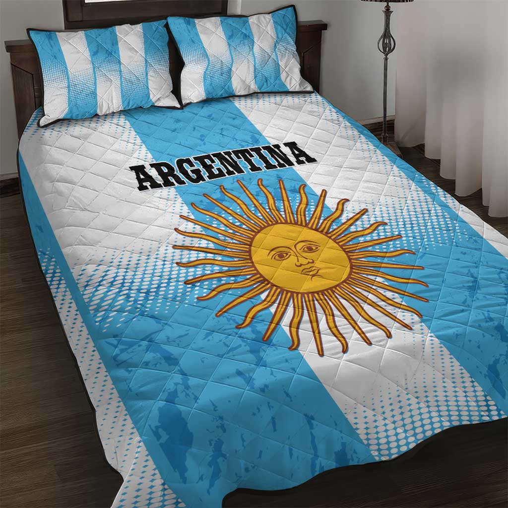 Argentina Football Quilt Bed Set