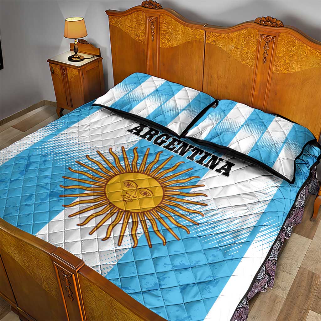 Argentina Football Quilt Bed Set