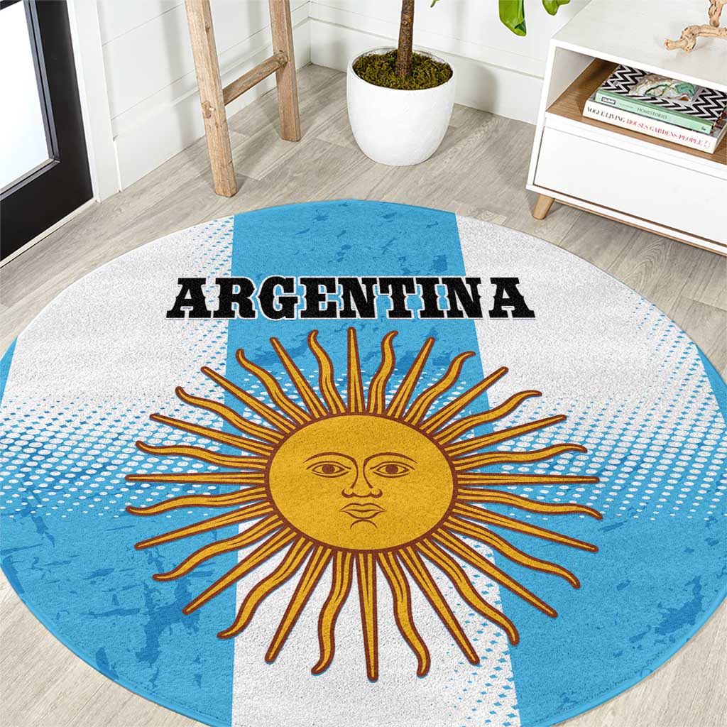 Argentina Football Round Carpet
