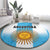 Argentina Football Round Carpet