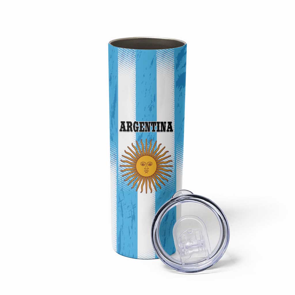 Custom Argentina Football Skinny Tumbler