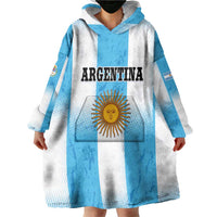 Custom Argentina Football Wearable Blanket Hoodie