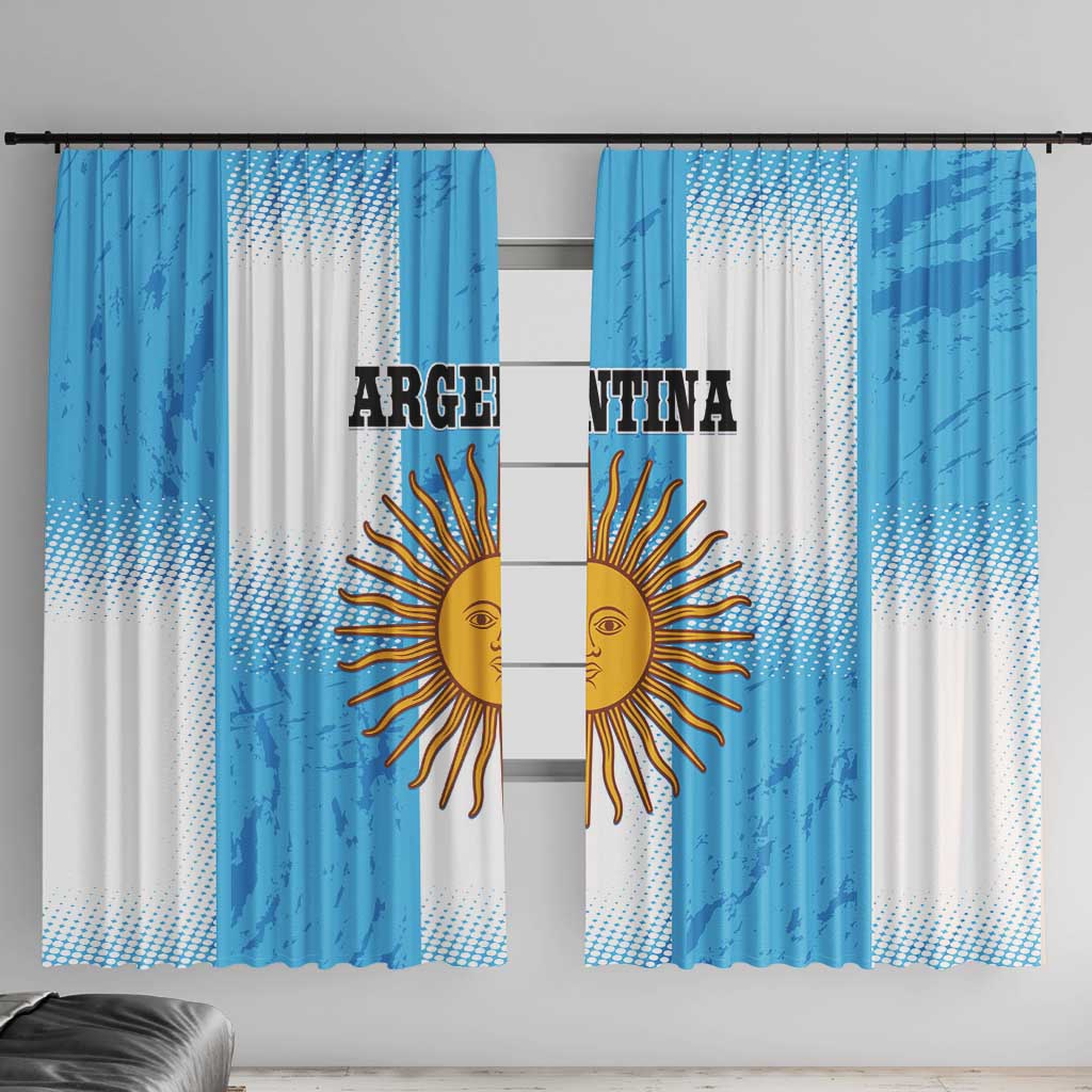 Argentina Football Window Curtain