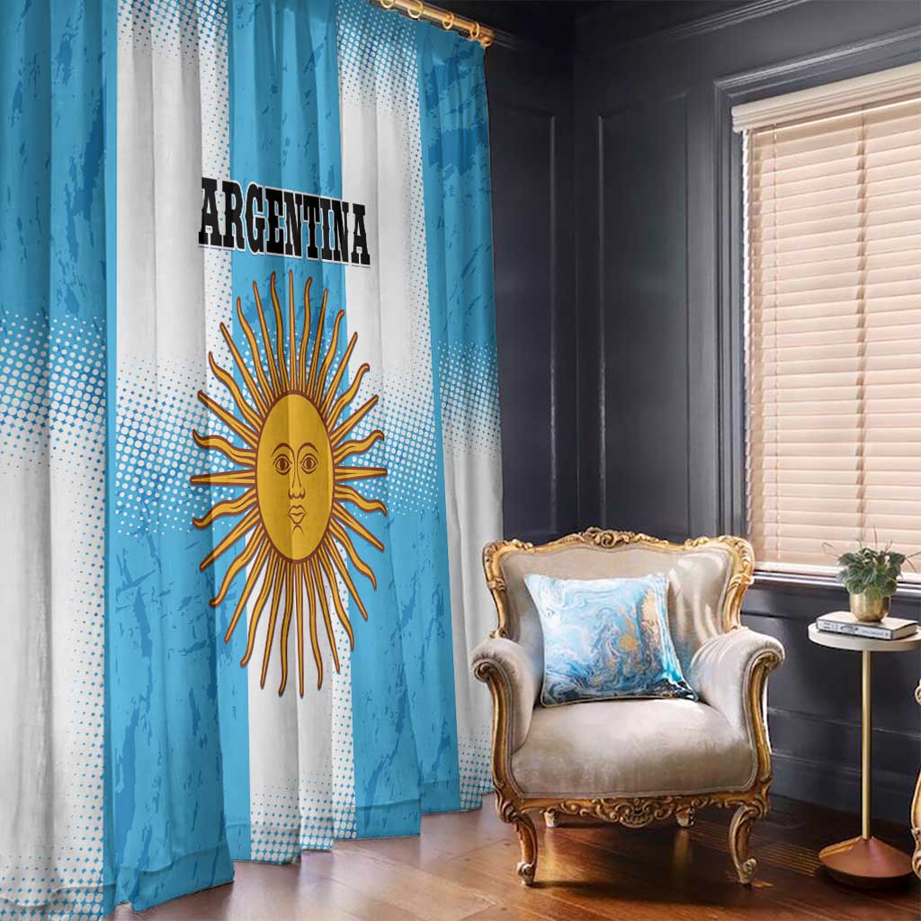 Argentina Football Window Curtain